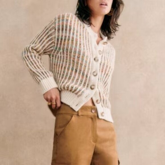 NWT Sezane Randy Cardigan (Multi) XS - Picture 2 of 11